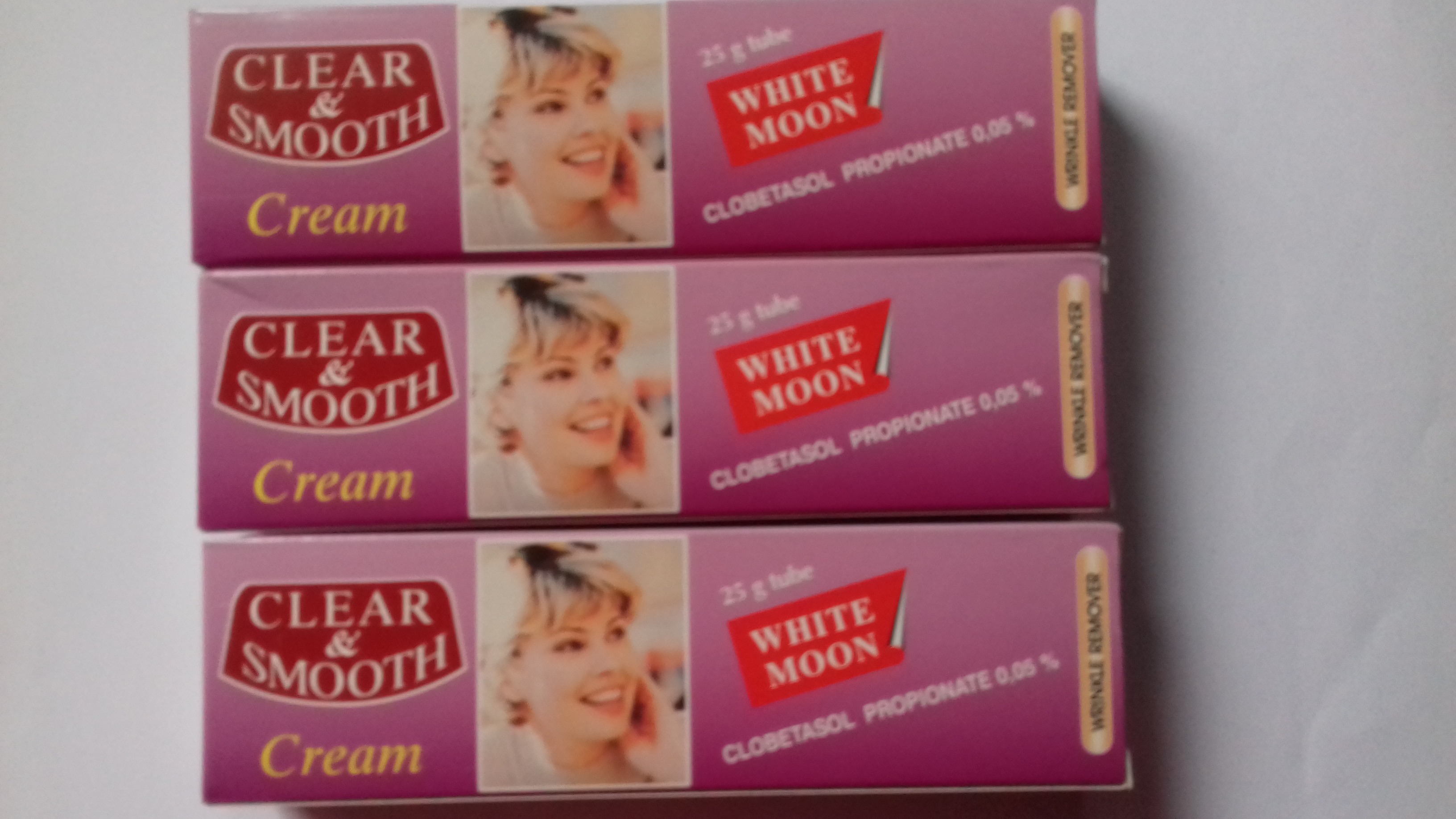 Clear Smooth Cream White Moon 30g 5 Tubes