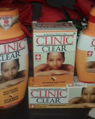 Clinic Clear Lightening & Toning Body Care Set - Lotion, Tube, Soap and Oil (1 of each)